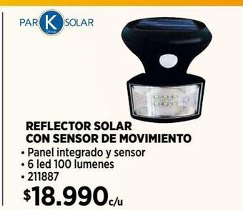 Construmart Reflector solar con panel integrado y sensor 6 led 100 lúmenes oferta