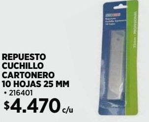 Construmart Repuesto cuchillo cartonero profesional oferta