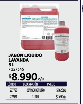 Construmart Jabón líquido winkler lavanda 5l oferta