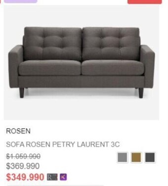 Ripley ROSEN SOFA ROSEN PETRY LAURENT 3C oferta