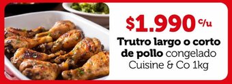 Santa Isabel Trutro largo o corto de pollo congelado Cuisine & Co 1kg oferta