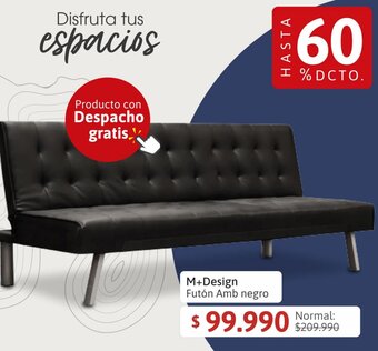 Easy M+Design Futón Amb negro oferta
