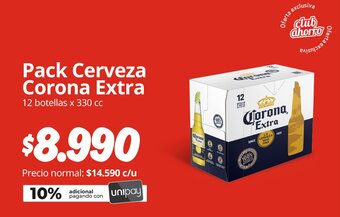 Unimarc Pack Cerveza Corona Extra 12 botellas x 330 cc oferta
