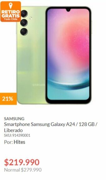 Hites SAMSUNG Galaxy A24 / 128 GB / Liberado oferta
