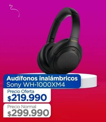 Linio Audífonos inalámbricos Sony WH-1000XM4 oferta