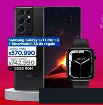 Linio Samsung Galaxy S21 Ultra 5G + Smartwatch S8 de regalo oferta