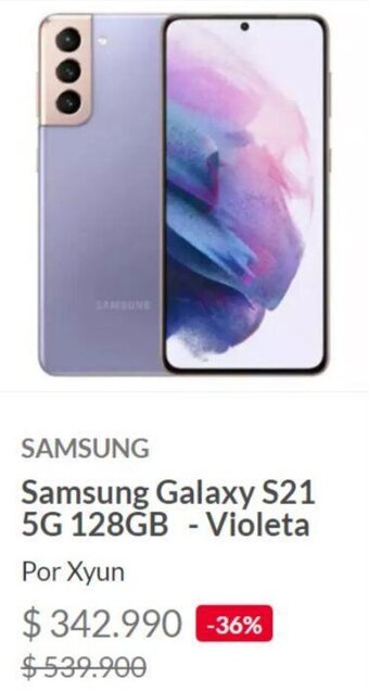 Linio Samsung Galaxy S21 5G 128GB - Violeta oferta