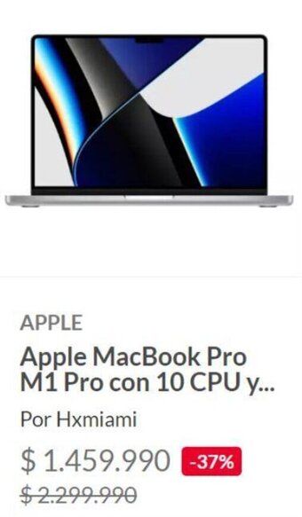 Linio Apple MacBook Pro M1 Pro con 10 CPU oferta