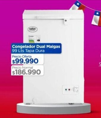 Linio Congelador Dual Maigas 99 Lts Tapa Dura oferta