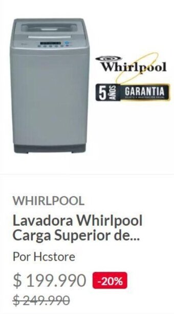 Linio Lavadora Whirlpool Carga Superior oferta