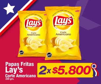 OK Market Papas Fritas Lay's Corte Americano 220 grs. x 2 oferta