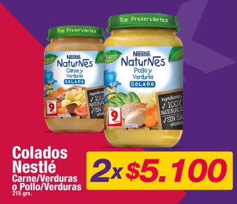 OK Market Colados Nestlé Carne/Verduras o Pollo/Verduras 215 grs. x 2 oferta