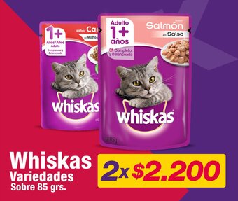 OK Market Whiskas Variedades Sobre 85 grs. x 2 oferta