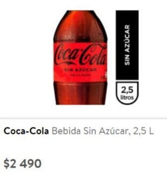 Lider Coca-Cola Bebida Sin Azúcar, 2,5 L oferta