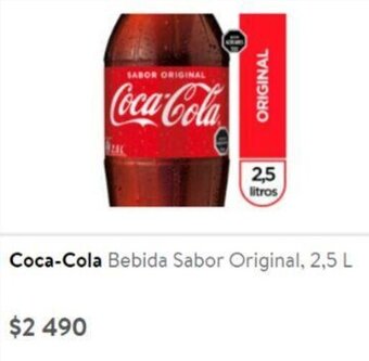 Lider Coca-Cola Bebida Sabor Original, 2,5 L oferta