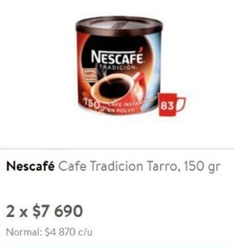 Lider Nescafé Cafe Tradicion Tarro, 150 gr x 2 oferta