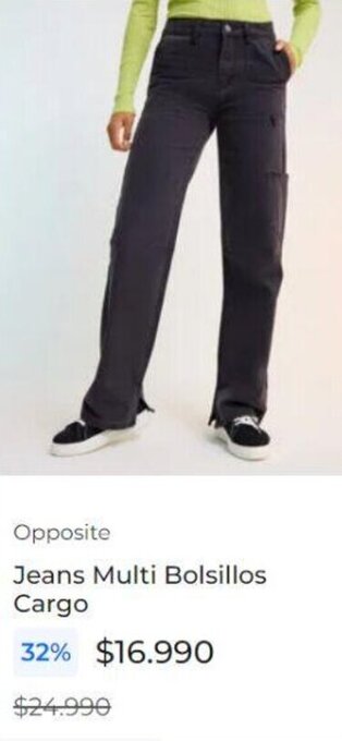 Paris Opposite Jeans Multi Bolsillos Cargo oferta