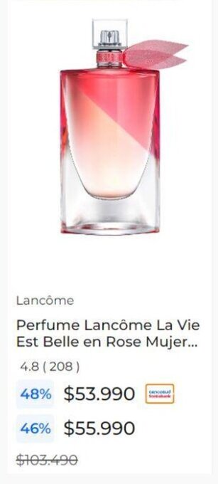 Paris Perfume Lancôme La Vie Est Belle en Rose Mujer oferta