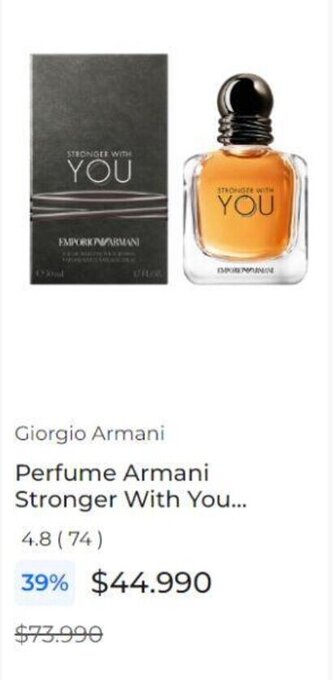 Paris Giorgio Armani Perfume Armani Stronger With You oferta