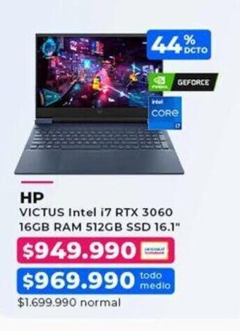 Paris HP VICTUS Intel i7 RTX 3060 16GB RAM 512GB SSD 16.1" oferta