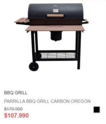 Ripley PARRILLA BBQ GRILL CARBON OREGON oferta
