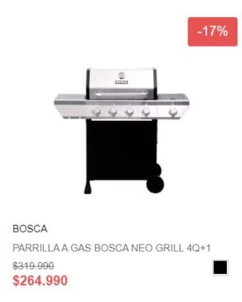 Ripley PARRILLA A GAS BOSCA NEO GRILL 4Q+1 oferta