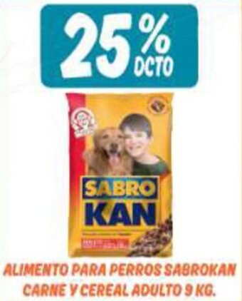 Mayorista 10 ALIMENTO PARA PERROS SABRO KAN CARNE Y CEREAL ADULTO 9 KG. oferta