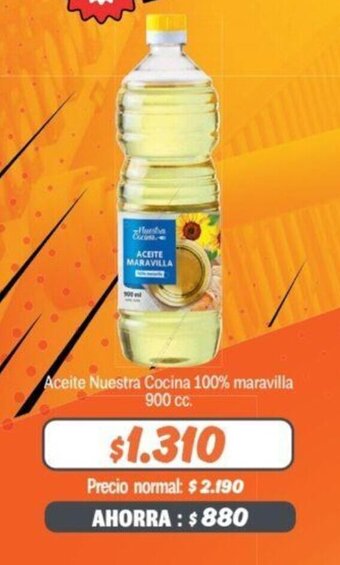 Mayorista 10 Aceite Nuestra Cocina 100% maravilla 900 cc. oferta