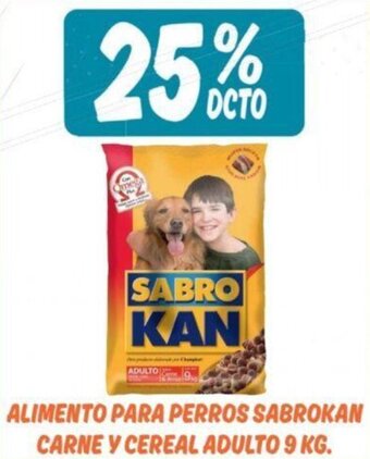 Mayorista 10 ALIMENTO PARA PERROS SABRO KAN CARNE Y CEREAL ADULTO 9 KG. oferta