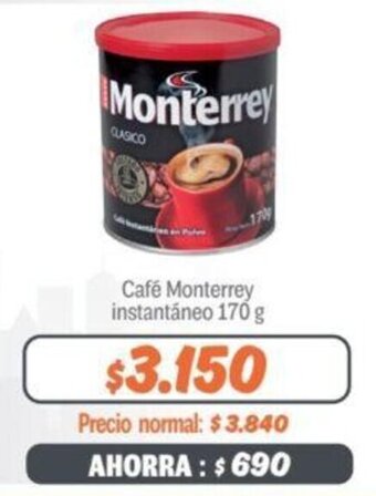 Mayorista 10 Café Monterrey instantáneo 170 g oferta