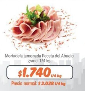 Mayorista 10 Mortadela jamonada Receta del Abuelo granel 1/4 kg. oferta