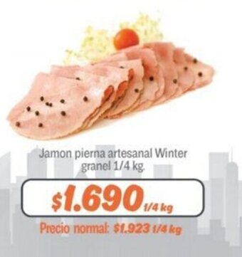 Mayorista 10 Jamon pierna artesanal Winter granel 1/4 kg. oferta