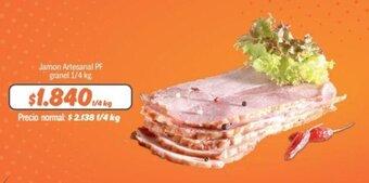 Mayorista 10 Jamon Artesanal PF granel 1/4 kg. oferta