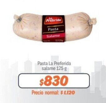 Mayorista 10 Pasta La Preferida salame 125 g oferta
