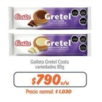 Mayorista 10 Galleta Gretel Costa variedades 85g oferta