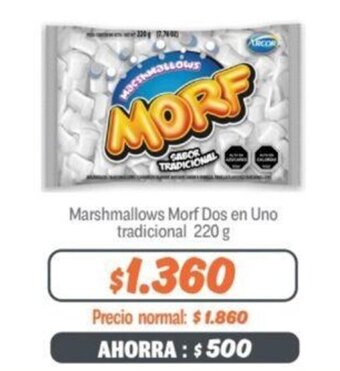 Mayorista 10 Marshmallows Morf Dos en Uno tradicional 220 g oferta