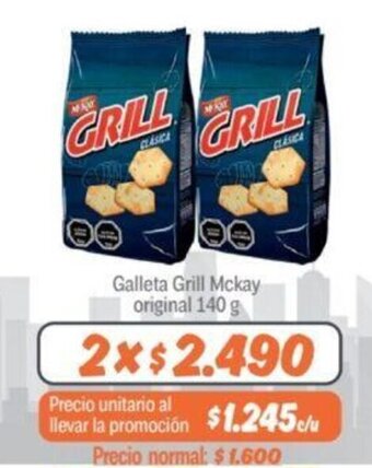 Mayorista 10 Galleta Grill Mckay original 140 g x 2 oferta