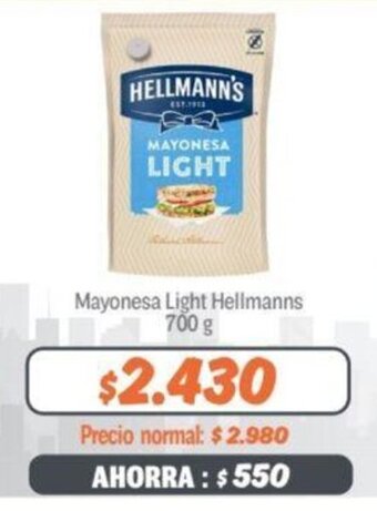 Mayorista 10 Mayonesa Light Hellmann's 700 g oferta
