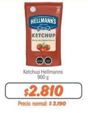 Mayorista 10 Ketchup Hellmann's 900 g oferta