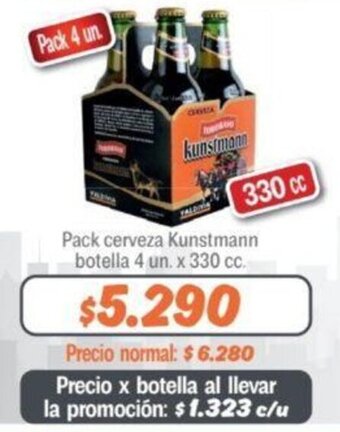 Mayorista 10 Pack cerveza Kunstmann botella 4 un. x 330 cc. oferta