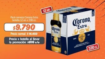 Mayorista 10 Pack cerveza Corona Extra botella 12 un. x 330 cc. oferta