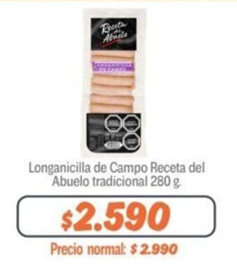 Mayorista 10 Longanicilla de Campo Receta del Abuelo tradicional 280 g. oferta