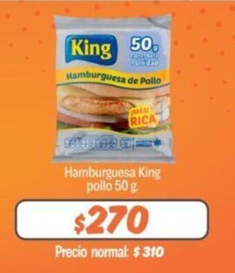 Mayorista 10 Hamburguesa King pollo 50 g. oferta
