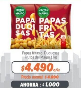 Mayorista 10 Papas fritas o Duquesas Frutos del Maipo 1 kg oferta