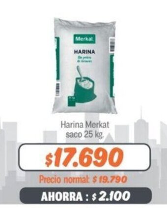 Mayorista 10 Harina Merkat saco 25 kg. oferta