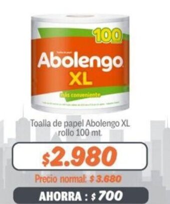 Mayorista 10 Toalla de papel Abolengo XL rollo 100 mt. oferta