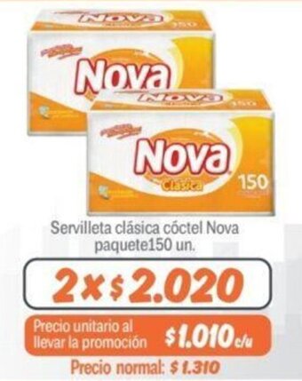 Mayorista 10 Servilleta clásica cóctel Nova paquete 150 un. x 2 oferta