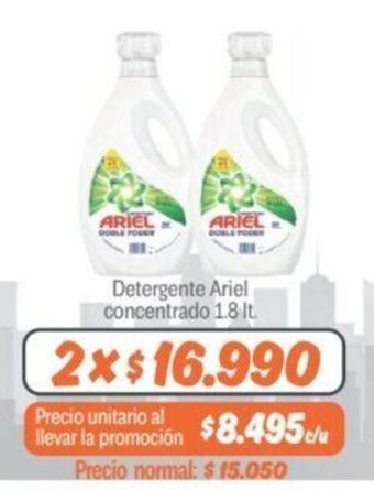 Mayorista 10 Detergente Ariel concentrado 1.8 It. x 2 oferta