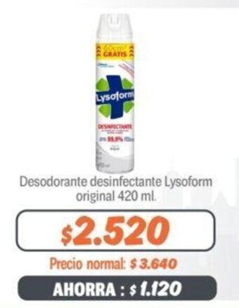 Mayorista 10 Desodorante desinfectante Lysoform original 420 ml. oferta