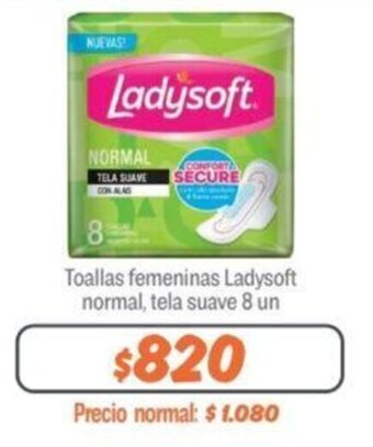 Mayorista 10 Toallas femeninas Ladysoft normal, tela suave 8 un oferta